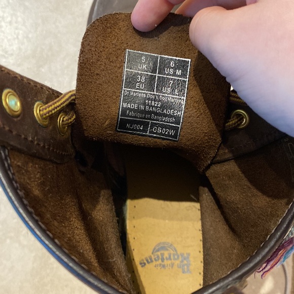Brown Doc Martens boots. main image 4